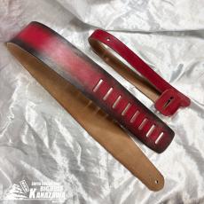 clef de fa ハンドメイド 本革  ストラップ   レッド・サンバースト_2