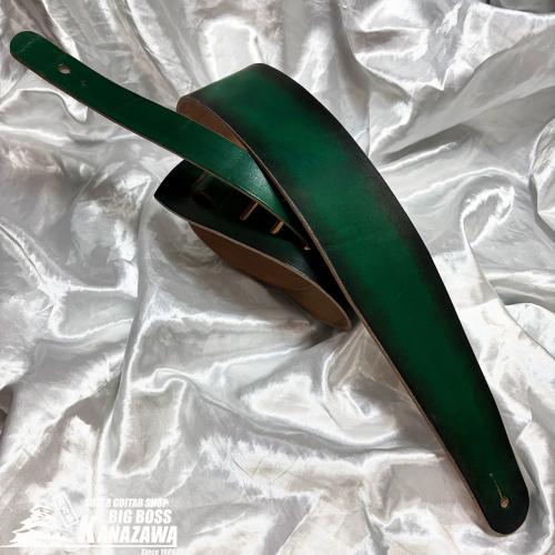 clef de fa ハンドメイド 本革  ストラップ   グリーン・サンバースト