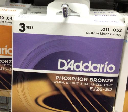 D'addario 【即納】EJ26-3D【ポスト投函発送】【G-CLUB渋谷web】