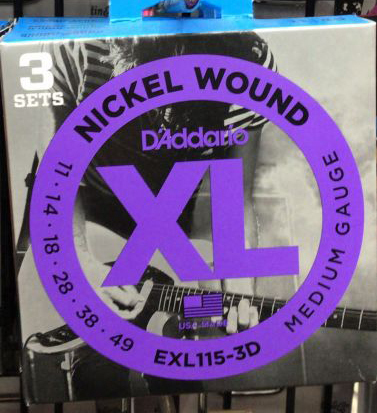 D'addario 【即納】EXL115-3D【ポスト投函発送】【G-CLUB渋谷web】