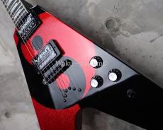 DEAN USA Custom Shop Michael Schenker Flying V Yin Yang / Black & Red Sparkle_4