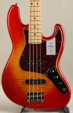 Fender 2024 Collection Hybrid II Jazz Bass Flame Sunset Orange Transparent