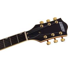 Gretsch Electromatic LTD Flame Okoume Broadkaster Jr. Single-Cut with Bigsby Roundup Orange Stain_5