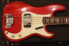 Fender 1968 Precision Bass "Candy Apple Red with Factory Jazz Bass Neck"_3