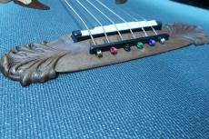 Ovation Super Adamas 1687-8(Blue) /　Non Cutaway・Original Peg・Carbon Graphite Top・Lyrachord Side and Back・Deep Bowl・Double Adamas Epaulet・With OP-24 Preamp  【With Original Hard Case】  1992年製_11