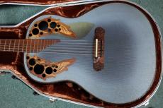 Ovation Super Adamas 1687-8 / Blue・Deep Bowl・Non Cutaway・Double Adamas Epaulet・Clear guard・Fiberglass Top・Lyrachord Side and Back・Wood knob・Stereo out 【With Original Brown Case】 1981年製_2