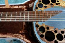 Ovation Super Adamas 1687-8 / Blue・Deep Bowl・Non Cutaway・Double Adamas Epaulet・Clear guard・Fiberglass Top・Lyrachord Side and Back・Wood knob・Stereo out 【With Original Brown Case】 1981年製_9