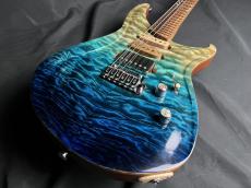 Tobon Tobon Guitars Custom Order Model TG051 5A Quilt Maple Top Blue Fade【ボディバックも必見!】_3