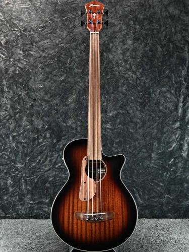 Ibanez AEGB24FE Fretless -MHS(Mahogany Sunburst High Gloss)-《エレアコベース/フレットレス》【オンラインストア限定】
