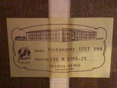 Framus Vintage 05/024 Hootenanny 12-String Vintage Tinted Nitro_9