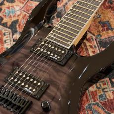 Jackson JS Series Dinky Arch Top JS22Q-7 DKA HT, Amaranth Fingerboard, Transparent Black Burst_4