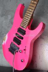 Jackson USA Custom Shop " Master Built" Dinky HSH Relic / Neon Pink_2