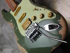Fender Custom Shop Alley Cat Stratocaster Heavy Relic FRT / Faded Army Drab Green_4