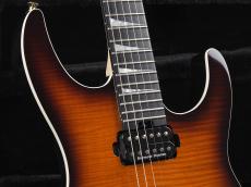 Jackson MJ Series Dinky DK Flame Maple Ebony Fingerboard ~Amber Burst~_4