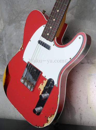 Fender Custom Shop  '60 Telecaster Custom - Handwound Pick-Ups / Fiesta Red Over 3-Tone Sunburst / Heavy Relic