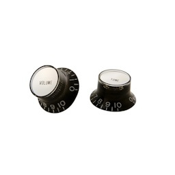 Gibson PRMK-010 TOP HAT KNOBS / BLACK-SILVER