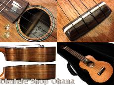 Chihale Works [6S-Wa] ソプラノロングネック ウォルナット 猫インレイ #00594_4