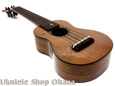 Chihale Works [6S-Wa] ソプラノロングネック ウォルナット 猫インレイ #00594_8