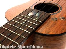 Chihale Works [6S-Wa] ソプラノロングネック ウォルナット 猫インレイ #00594_14