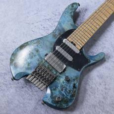 Ibanez Q547PB 「COL : Cosmic Blue Low Gloss」「現物写真」 7弦モデル