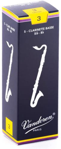 VANDOREN トラディショナル 【硬さ:3】【青箱】 リード バスクラリネット用