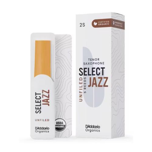 D'Addario Woodwinds/RICO ORGANIC SELECT JAZZ リード テナーサックス用 【アンファイルド】 【硬さ:2S】 【5枚入り】オーガニック