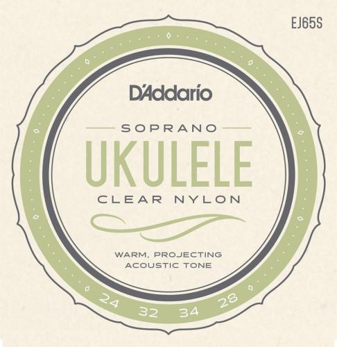 D'addario EJ65S クリアナイロン ソプラノウクレレ用プロアルテ ウクレレ弦