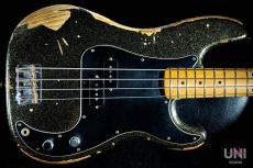 Fender Custom Shop J Signature Precision Bass Heavy Relic Black Gold Masterbuilt By Greg Fessler_2