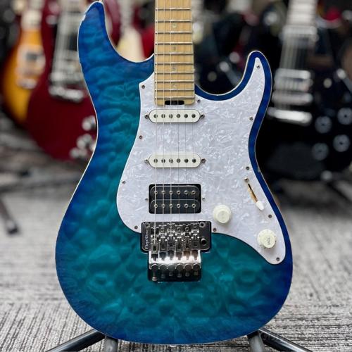 Edwards by ESP E-SN-145FR 'Mod.' -Aqua Marine/Maple- 2009年製【DiMarzio PU!】【Coil Tap】【for player】