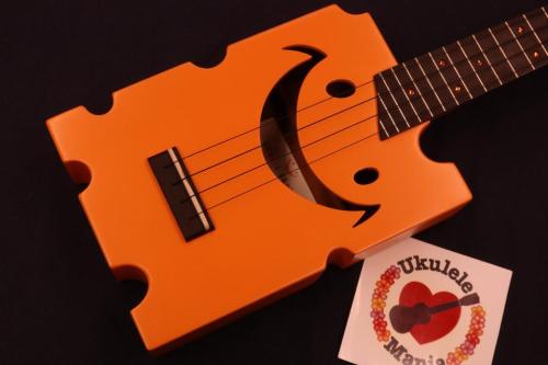 Cheezy Custom Solid Mahogany Orange "Cheese" Concert #5649