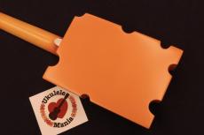Cheezy Custom Solid Mahogany Orange "Cheese" Concert #5649_2