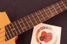 Cheezy Custom Solid Mahogany Orange "Cheese" Concert #5649_7