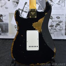 Fender Custom Shop MBS 1963 Stratocaster Heavy Relic with Gold Hardware! -Aged Black- by Austin MacNutt 2023USED!!_3