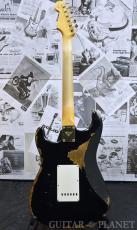 Fender Custom Shop MBS 1963 Stratocaster Heavy Relic with Gold Hardware! -Aged Black- by Austin MacNutt 2023USED!!_4