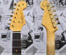 Fender Custom Shop MBS 1963 Stratocaster Heavy Relic with Gold Hardware! -Aged Black- by Austin MacNutt 2023USED!!_5