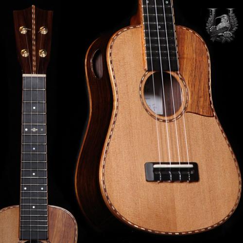 KOU ukulele Soprano LN D-model - Cedar / Rosewood -