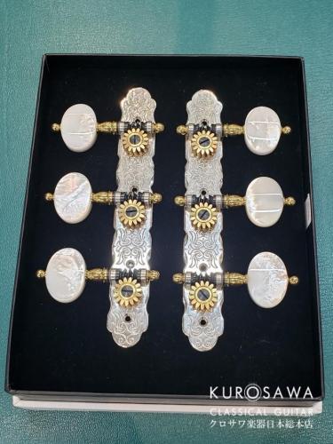 Rodgers ロジャース L254 Sterling Silver 35mm 白蝶貝 クラシックギター用糸巻き【日本総本店2F 在庫品】