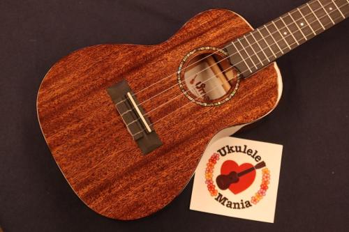UMA UK-20 SC Gloss Black Mahogany Slot-head Concert Ukulele #5651
