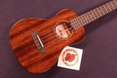 UMA UK-20 ST Gloss Black Mahogany Slot-head Tenor Ukulele #5652