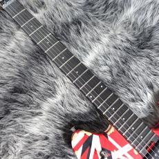 EVH Limited Edition Wolfgang Special Striped Series Red, Black and White, Aged_4
