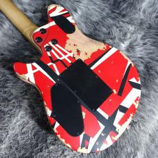 EVH Limited Edition Wolfgang Special Striped Series Red, Black and White, Aged_6