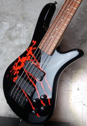 Spector LG5ALEXBKDP Legend 5 Alex Webster Solid Black Gloss with Drip Pattern