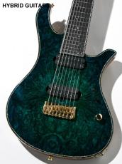 Overload Custom Guitars Rea 8 Green Bluemarine 2023
