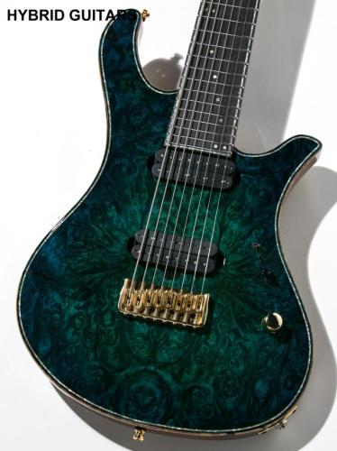 Overload Custom Guitars Rea 8 Green Bluemarine 2023
