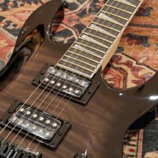 Jackson JS Series Dinky Arch Top JS32Q DKA HT, Amaranth Fingerboard, Transparent Black Burst_4