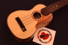 Tatsuya Mitsui [三井達也] Custom Spruce-top Curly Koa Long-neck Soprano Uklulele # 5655
