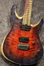 Giulio Negrini Guitars (GNG) CTM Order Brea Carved 6 Figured Italian Poplar/Purple Heart & Pale Moon Ebony Yin-Yang FB "Bonifa"