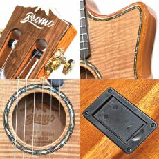 Bromo Guitars 【クロサワ横浜店】BEN2C 【5cm未満の薄胴エレガット】【スプルース w/5Aフレイムオクメベニア】_11