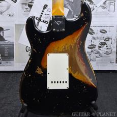 Fender Custom Shop Guitar Planet Exclusive 1965 Stratocaster Super Heavy Relic -Super Faded Aged Black over 3CS-_3