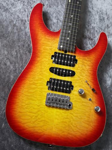 T's T's DST-Pro24 HSH 5A Quilt Maple Top/Ash Back/Ebony FB/Cherry Sunburst【美杢個体】【ボーナスセール】